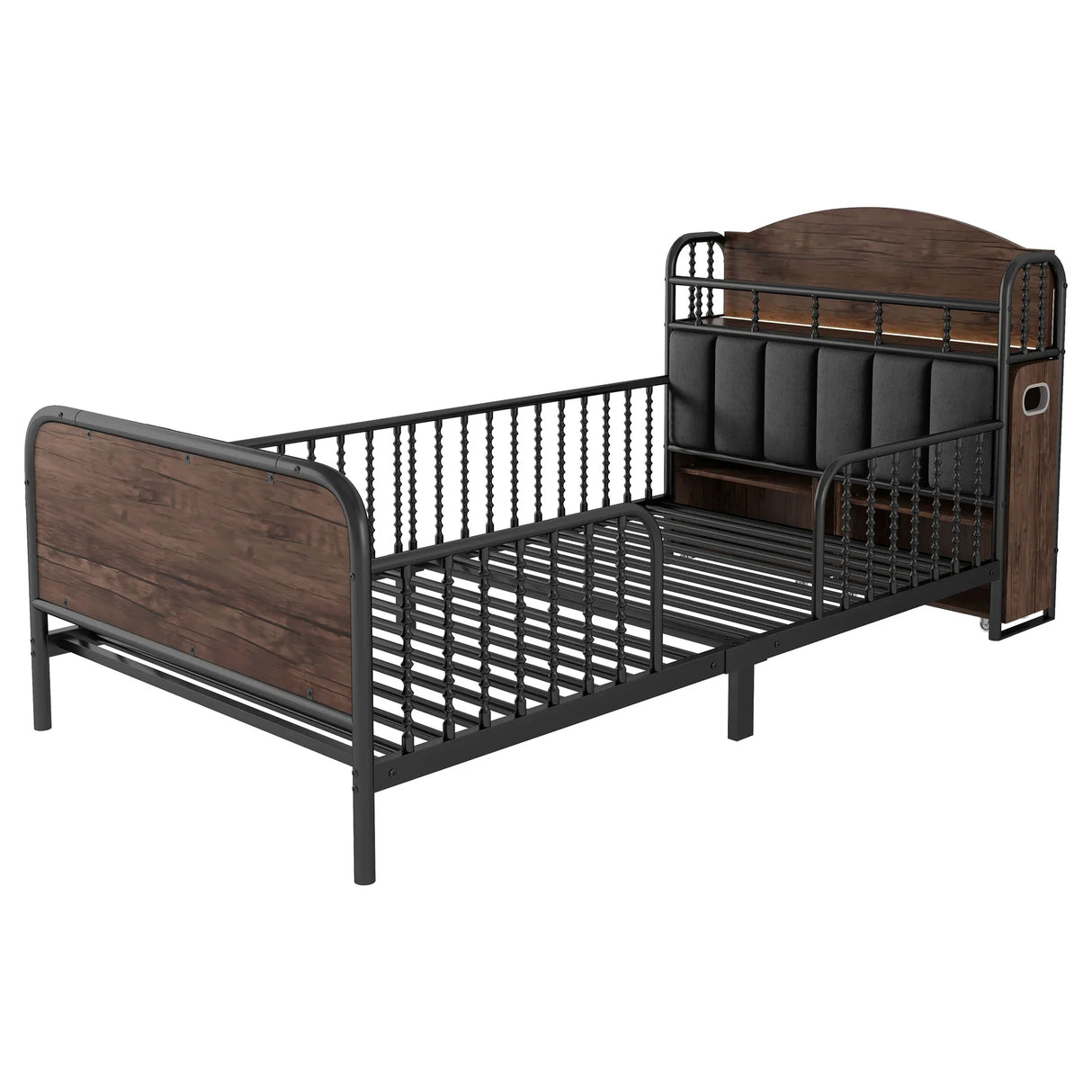 Twin Metal Platform Bed Frame With LED Light - Omega Lifestyles
