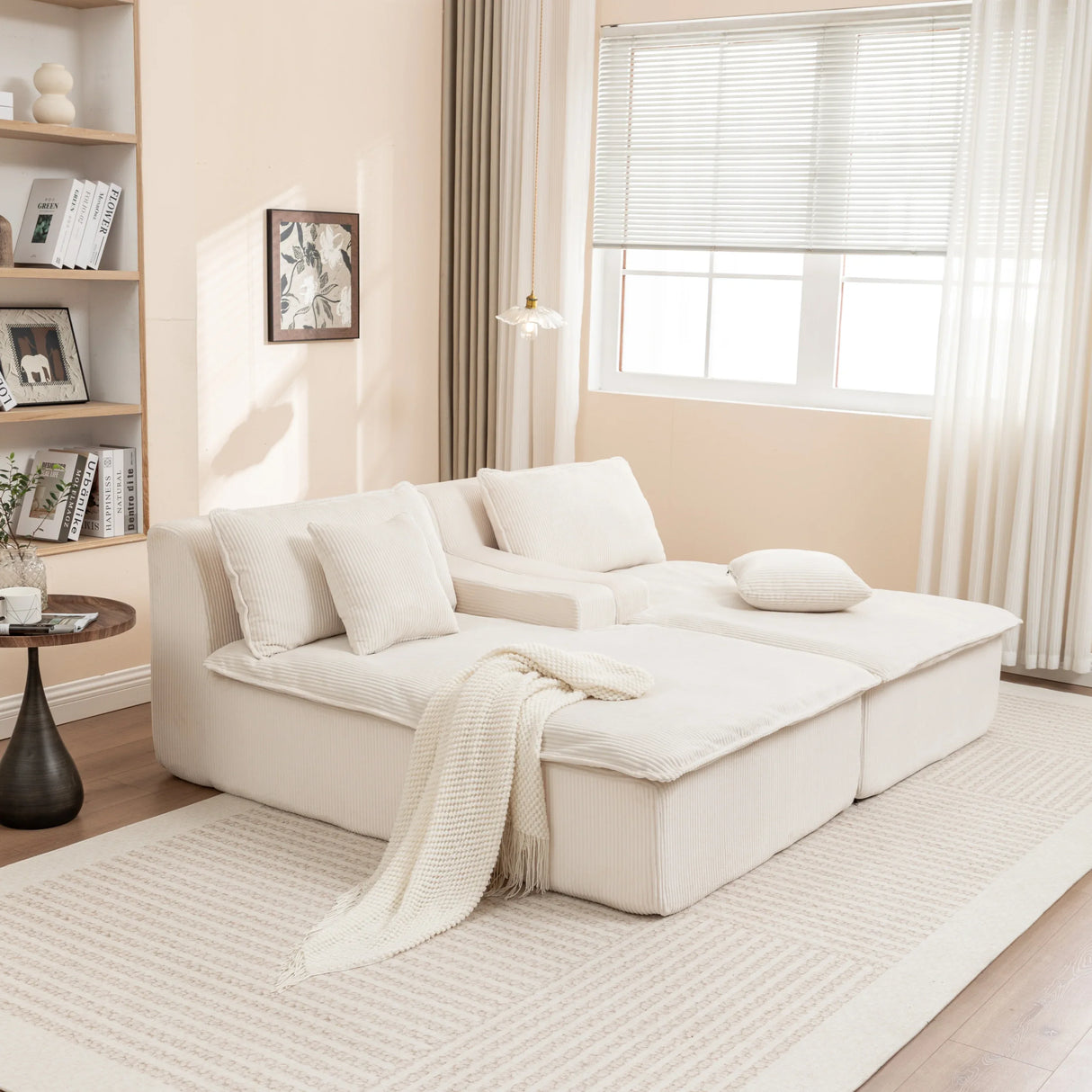 Corduroy Foam High-Density All-Foam Lounge Chair - Omega Lifestyles