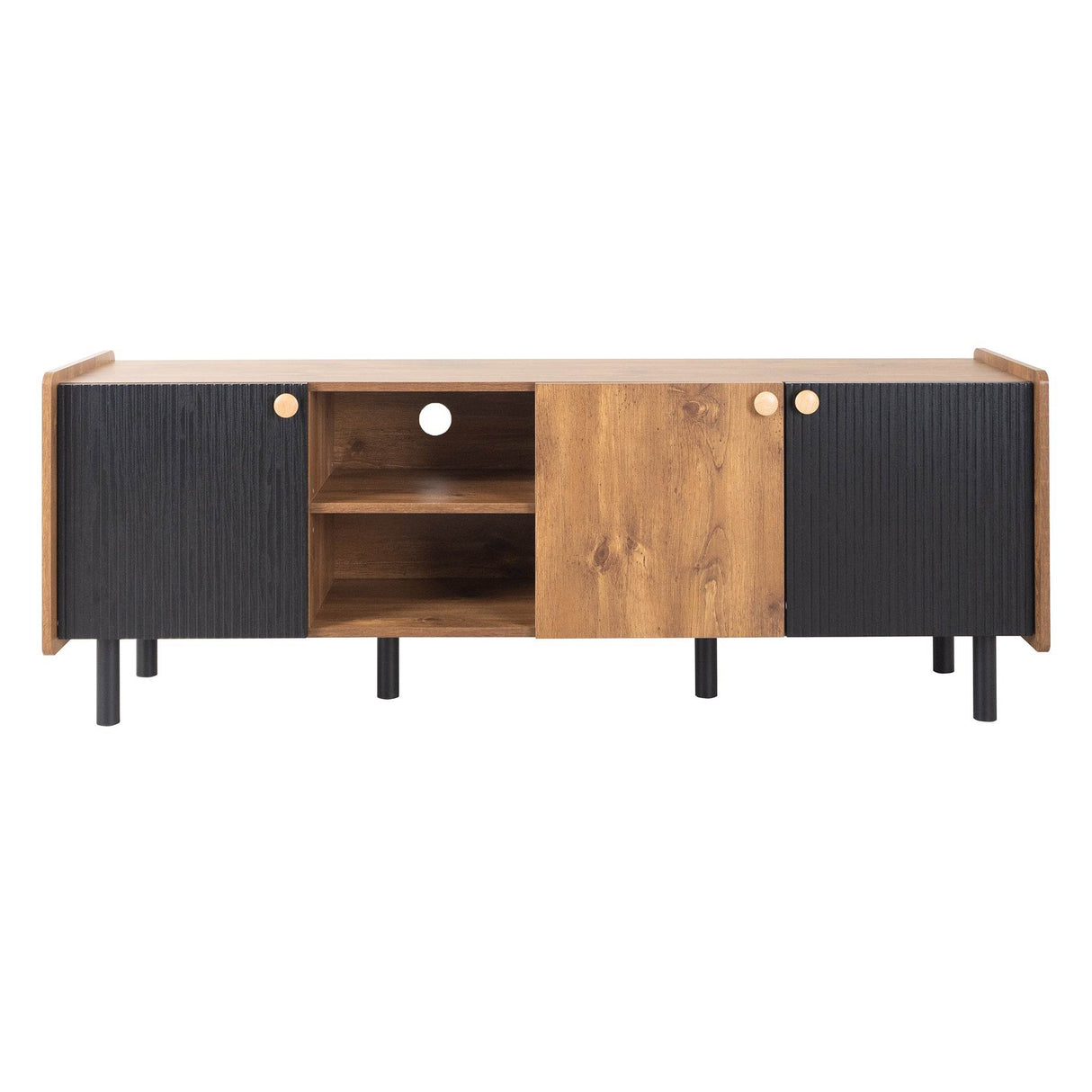 Mid Century Modern TV Stand With Storage Cabinets - Sleep Galleria