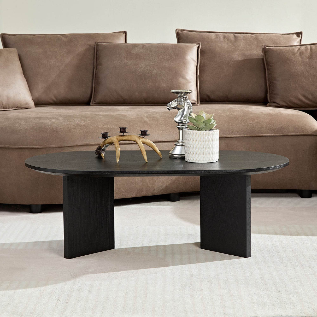 Modern Compact MDF Pedestal Base Coffee Table - Sleep Galleria