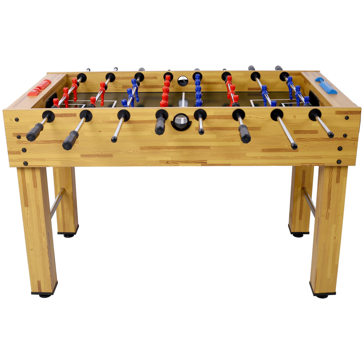 54-Inch Light Cherry Foosball Table With E-Z Spin Bearings - Omega Lifestyles