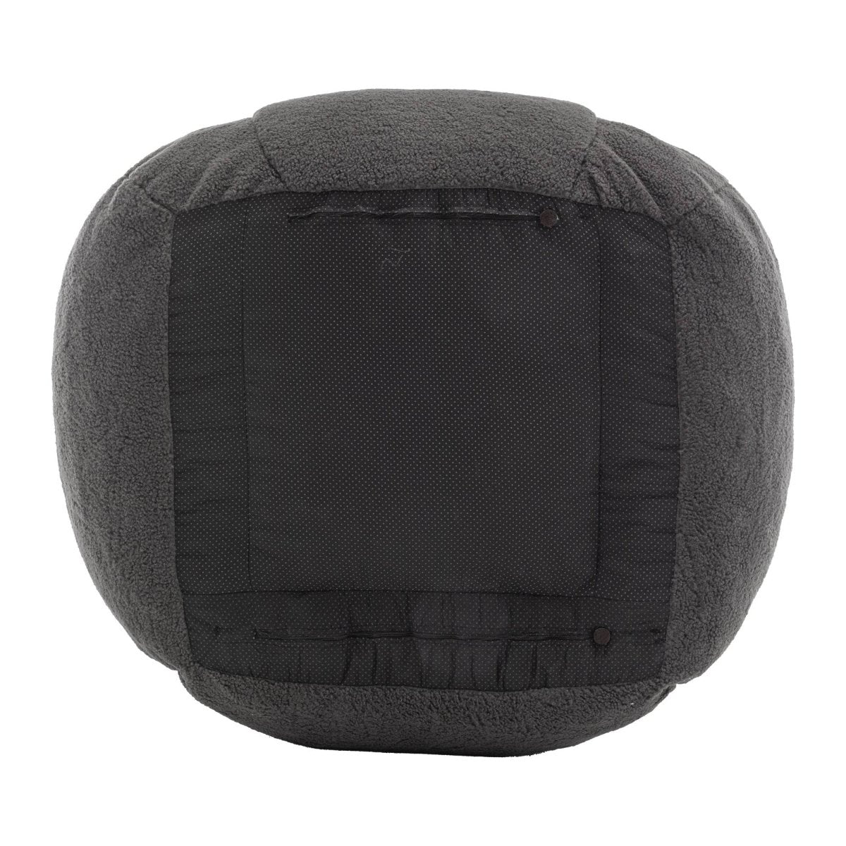 Dark Gray Teddy Foam Bean Bag Chair - Sleep Galleria