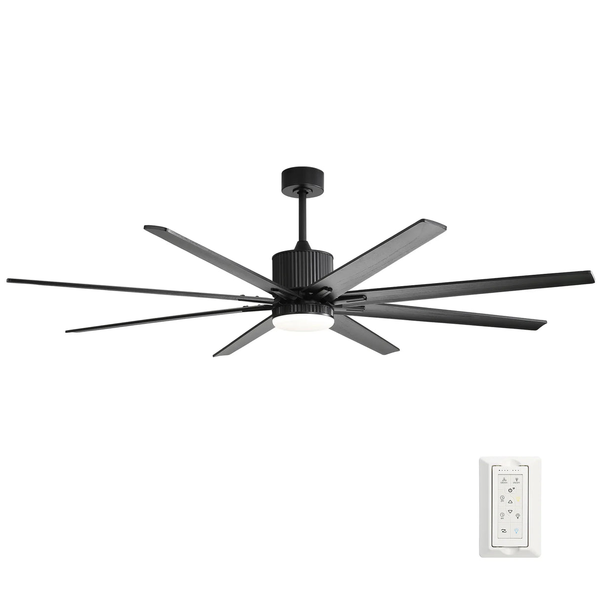 76-Inch Smart Remote Control Wood Blade Ceiling Fan - Omega Lifestyles