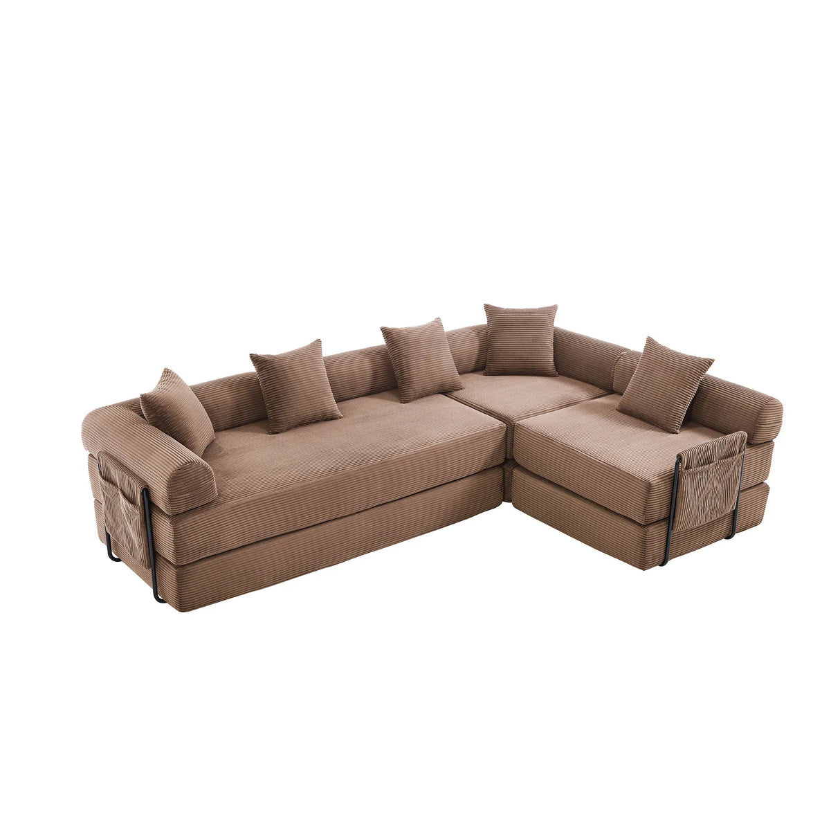 Convertible Folding Corduroy Memory Foam Sofa Bed - Omega Lifestyles