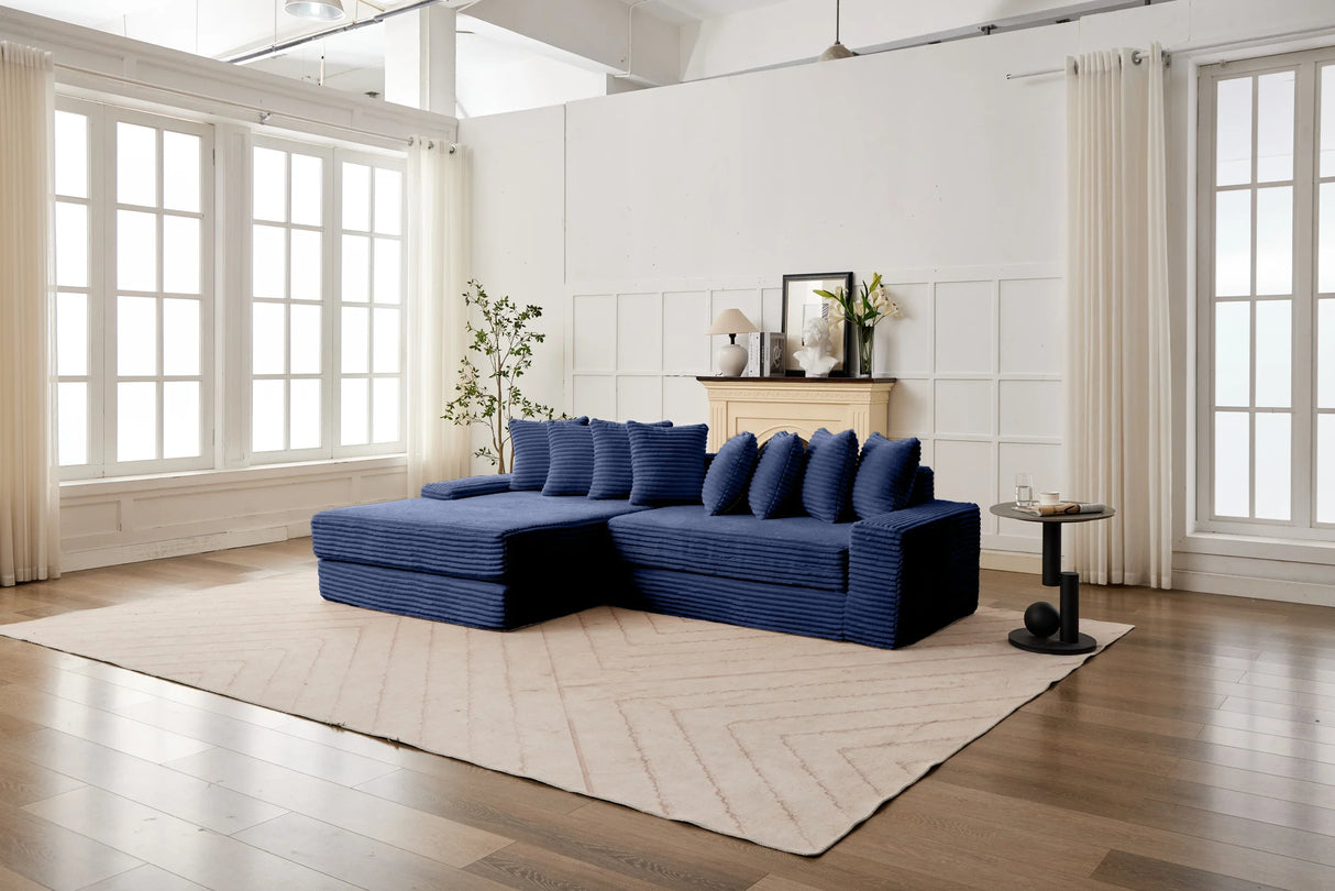 Convertible Corduroy Floor Sofa Bed Sleeper Couch - Omega Lifestyles