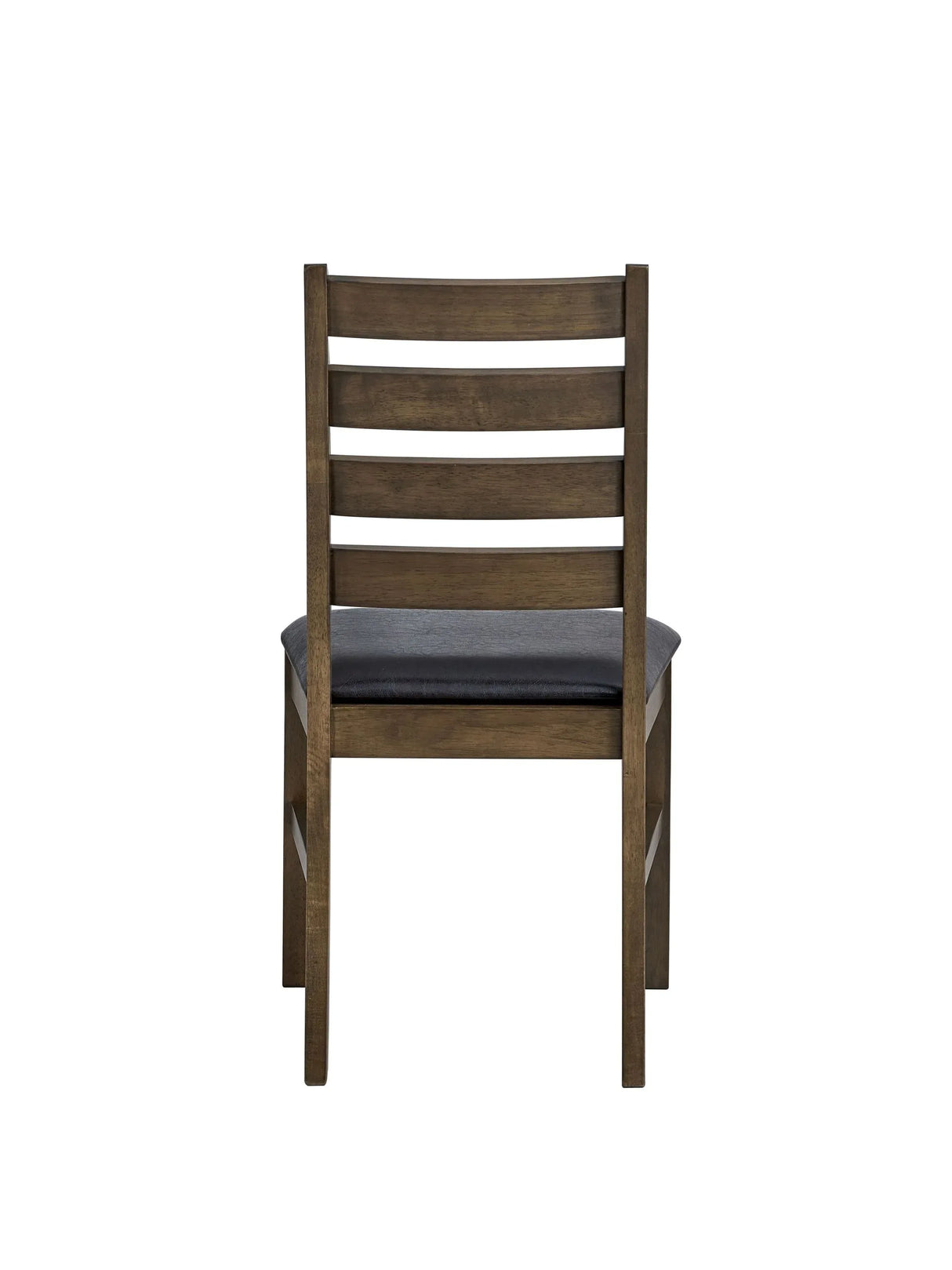 Set Of 2 Contemporary Faux Leather Brown Side Chairs - Omega Lifestyles