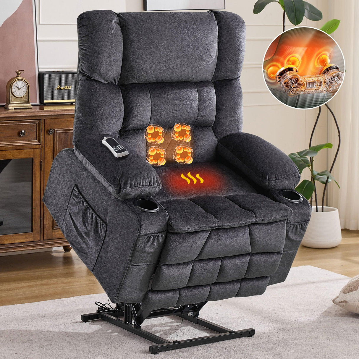 Dual Motor Power Lift Recliner Chair With Heat Massage - Omega Lifestyles