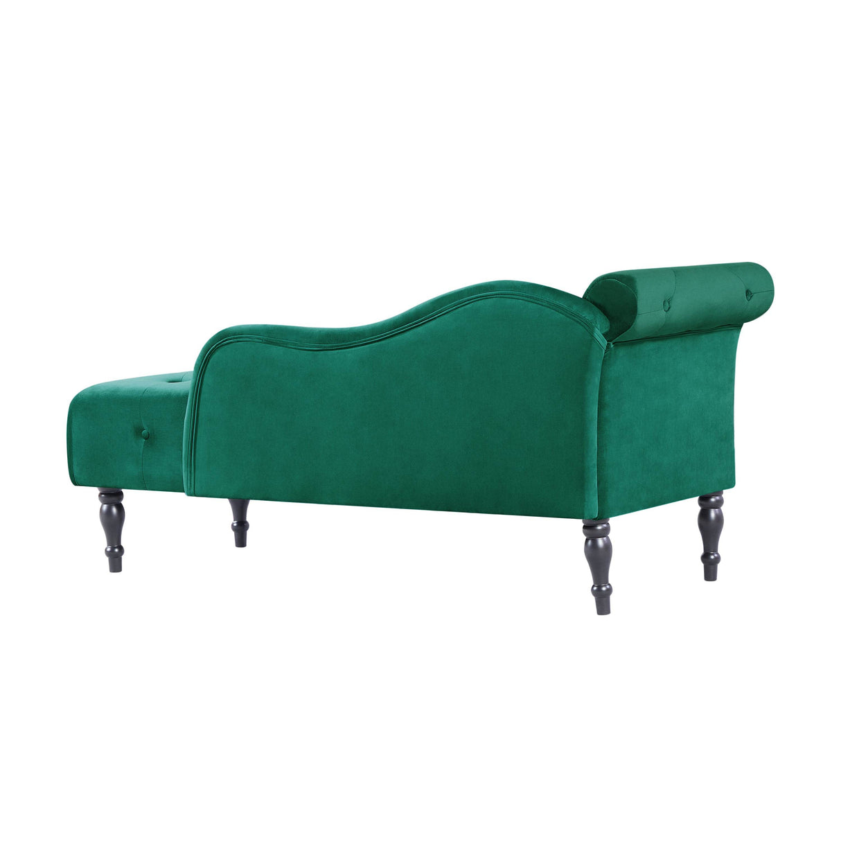Velvet Tufted Chaise Lounge Chair With Pillow - Omega Lifestyles