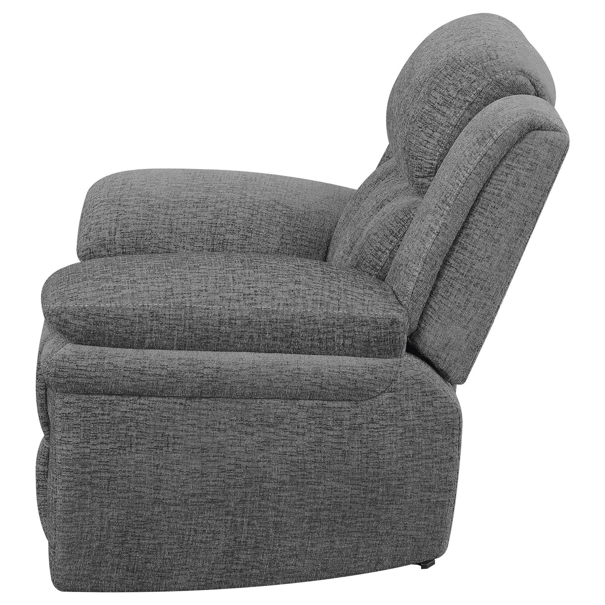 Charcoal Upholstered Power Glider Recliner With Pocket Coils - Omega Lifestyles