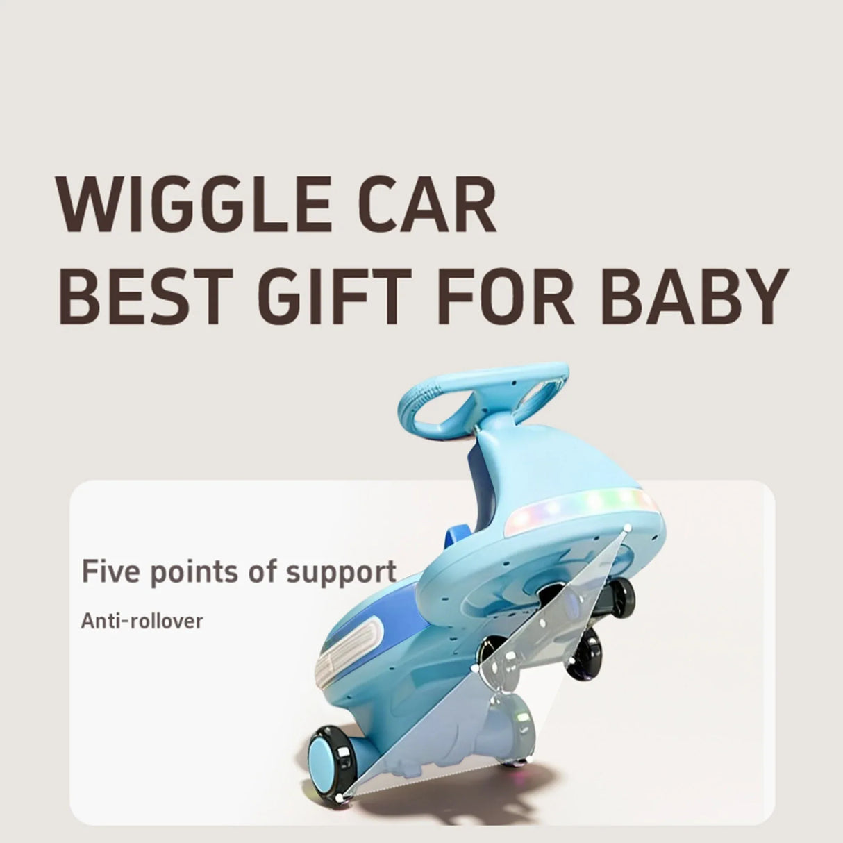 12V7 Electric Bluetooth Wiggle Car With LED Lights - Omega Lifestyles