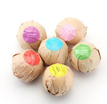 Set of 6 Organic Shea Butter Scented Bath Bombs - Sleep Galleria