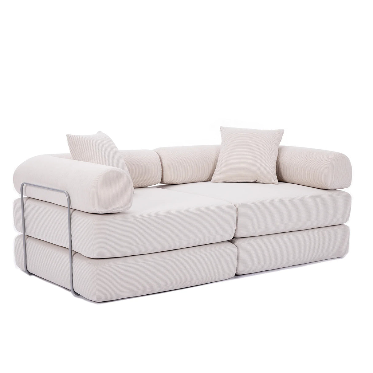 Modular Folding Corduroy Convertible Sofa Bed - Omega Lifestyles