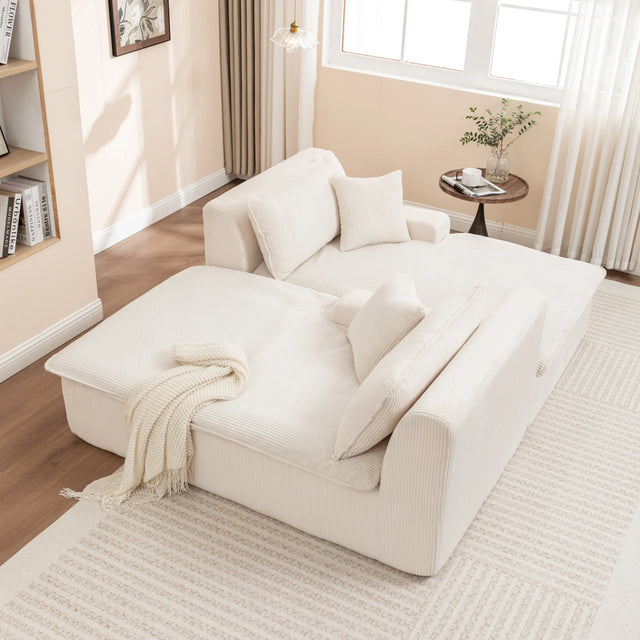 Corduroy Foam High-Density All-Foam Lounge Chair - Omega Lifestyles