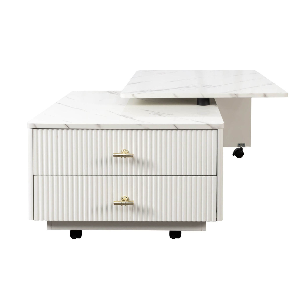 Extendable Swivel Square Coffee Table With Storage Drawers - Sleep Galleria