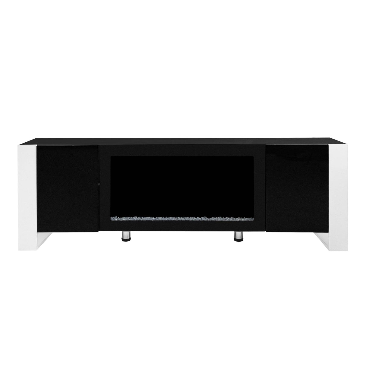 Modern Minimalist TV Stand With Electric Fireplace - Sleep Galleria