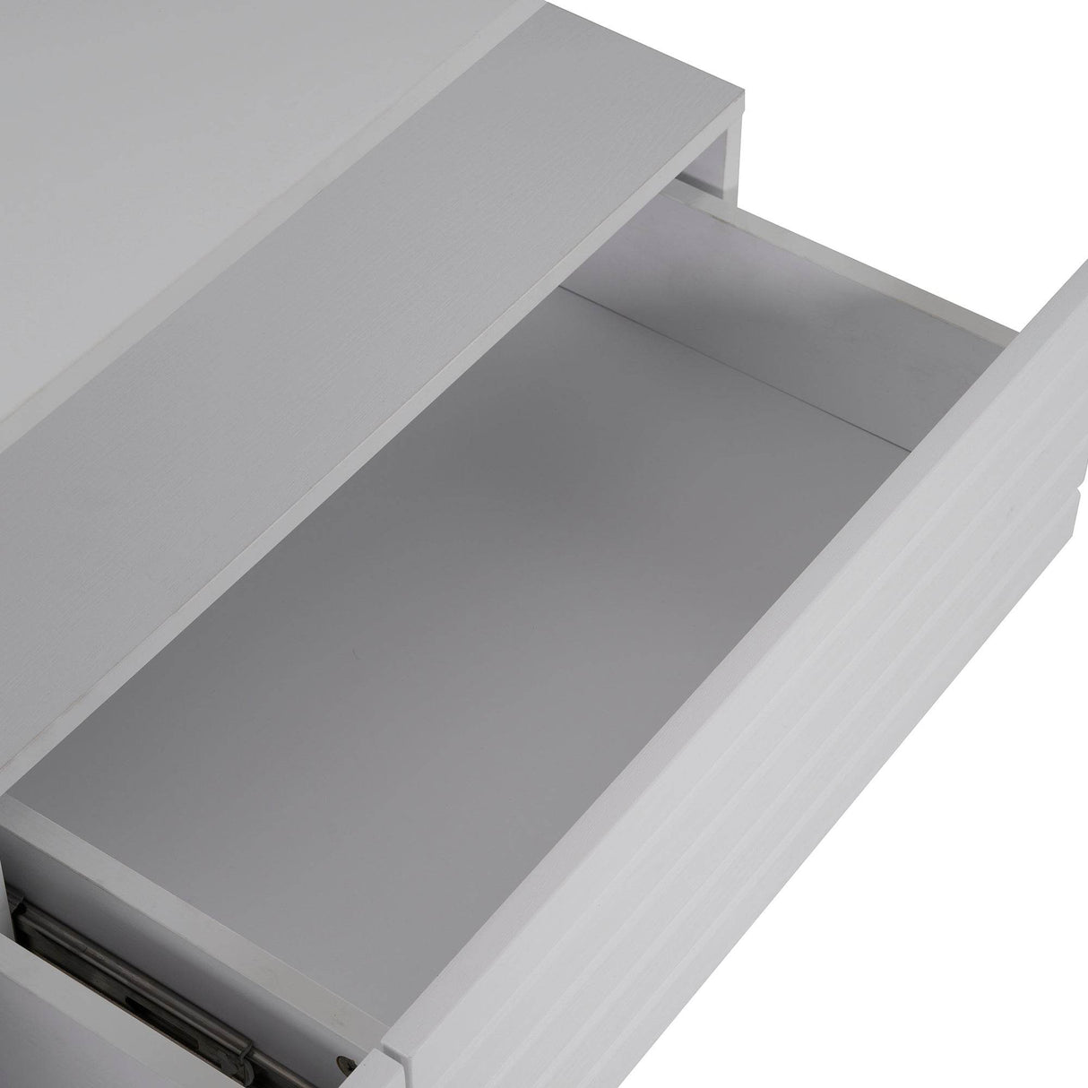 Modern White LED Lighting Coffee Table With Drawers - Sleep Galleria