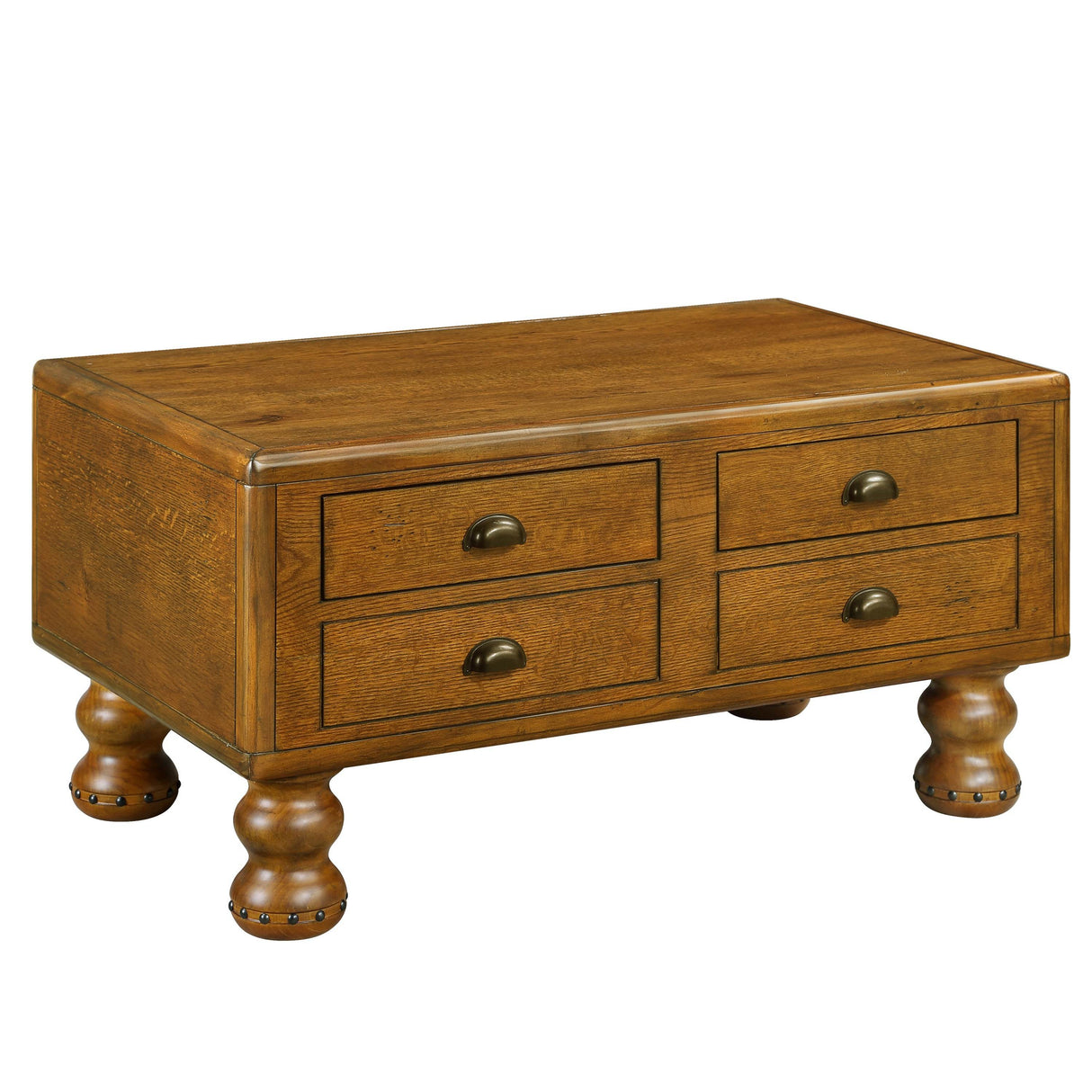Solid Wood 40-Inch Antique Coffee Table With Drawers - Sleep Galleria