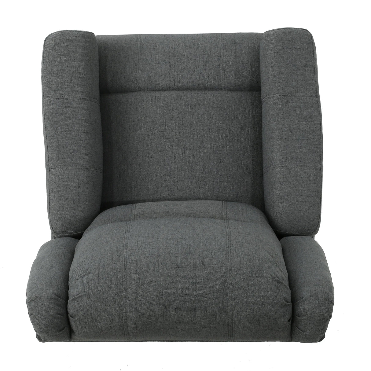 Charcoal Fabric Glider Recliner With Swivel And Manual Recline - Omega Lifestyles
