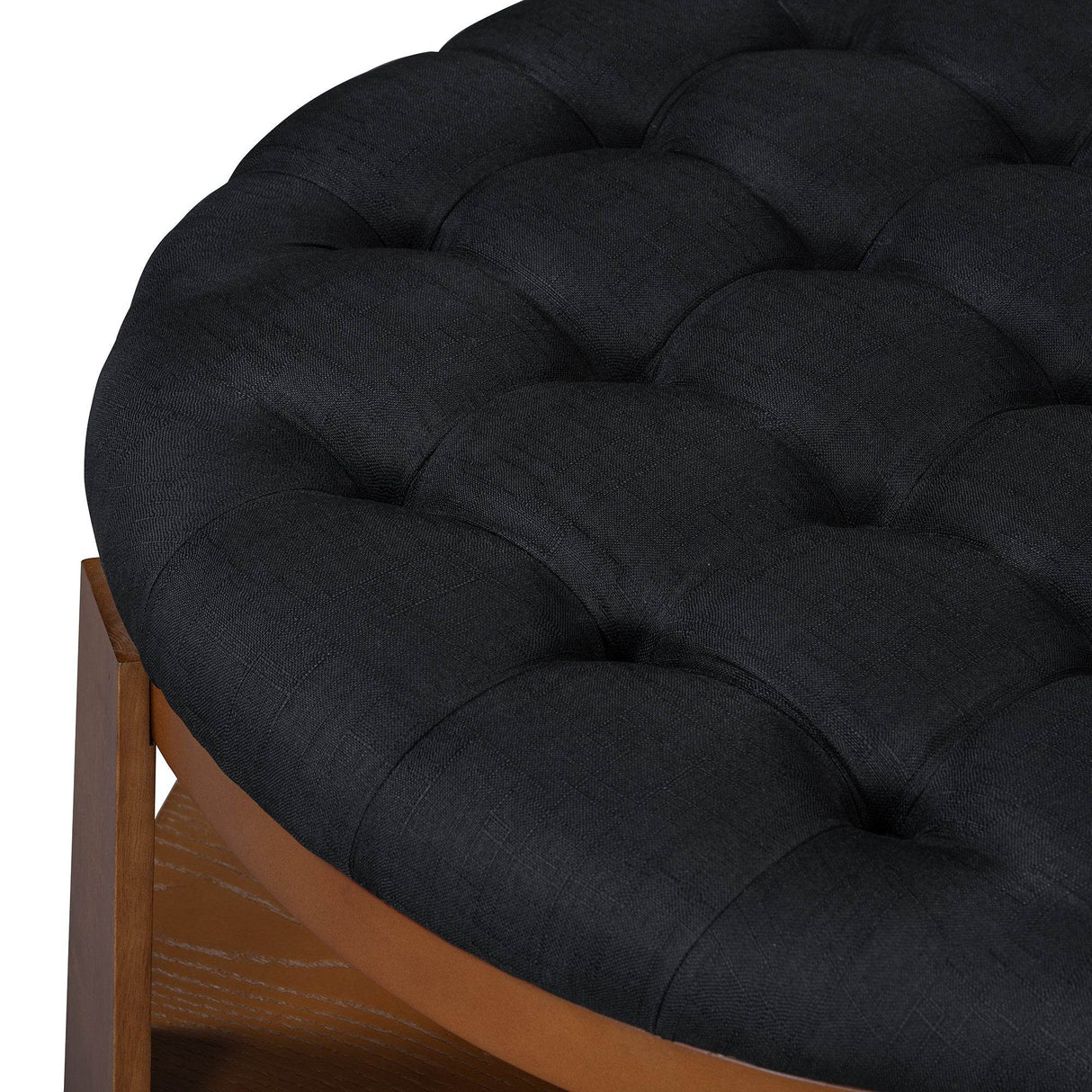 Modern Large Round Upholstered Ottoman Coffee Table - Sleep Galleria