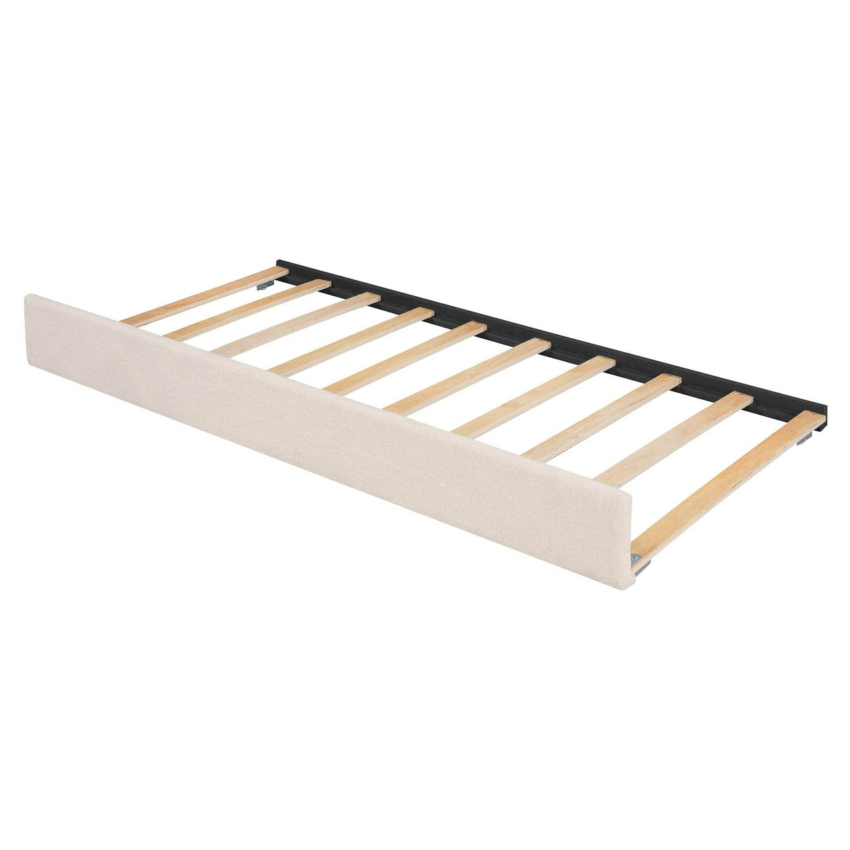 Twin Upholstered Platform Bed With LED Light Trundle - Omega Lifestyles