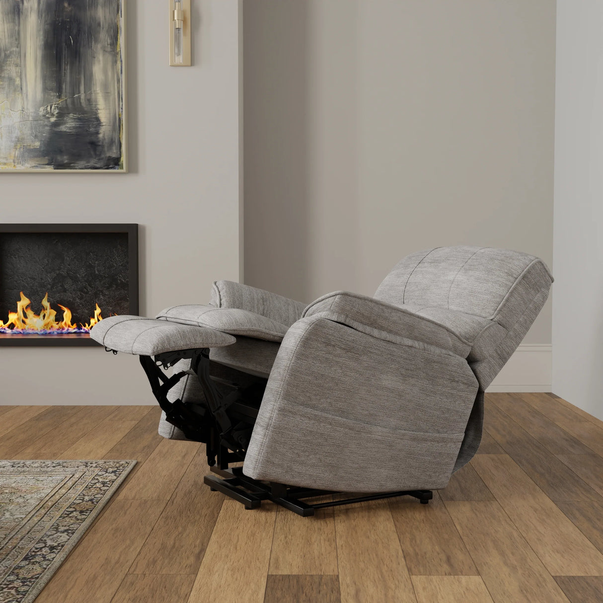 Ultra-Soft Plush Fabric Power Lift Recliner Chair - Omega Lifestyles