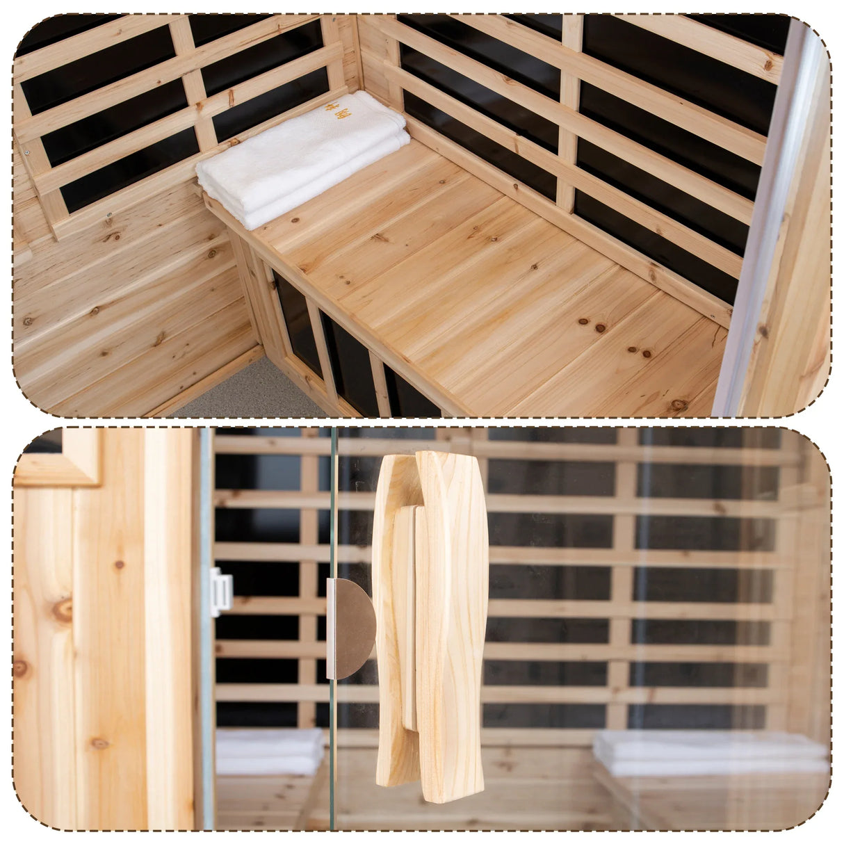 Four Person Old Fir Far-Infrared Outdoor Sauna Room - Omega Lifestyles