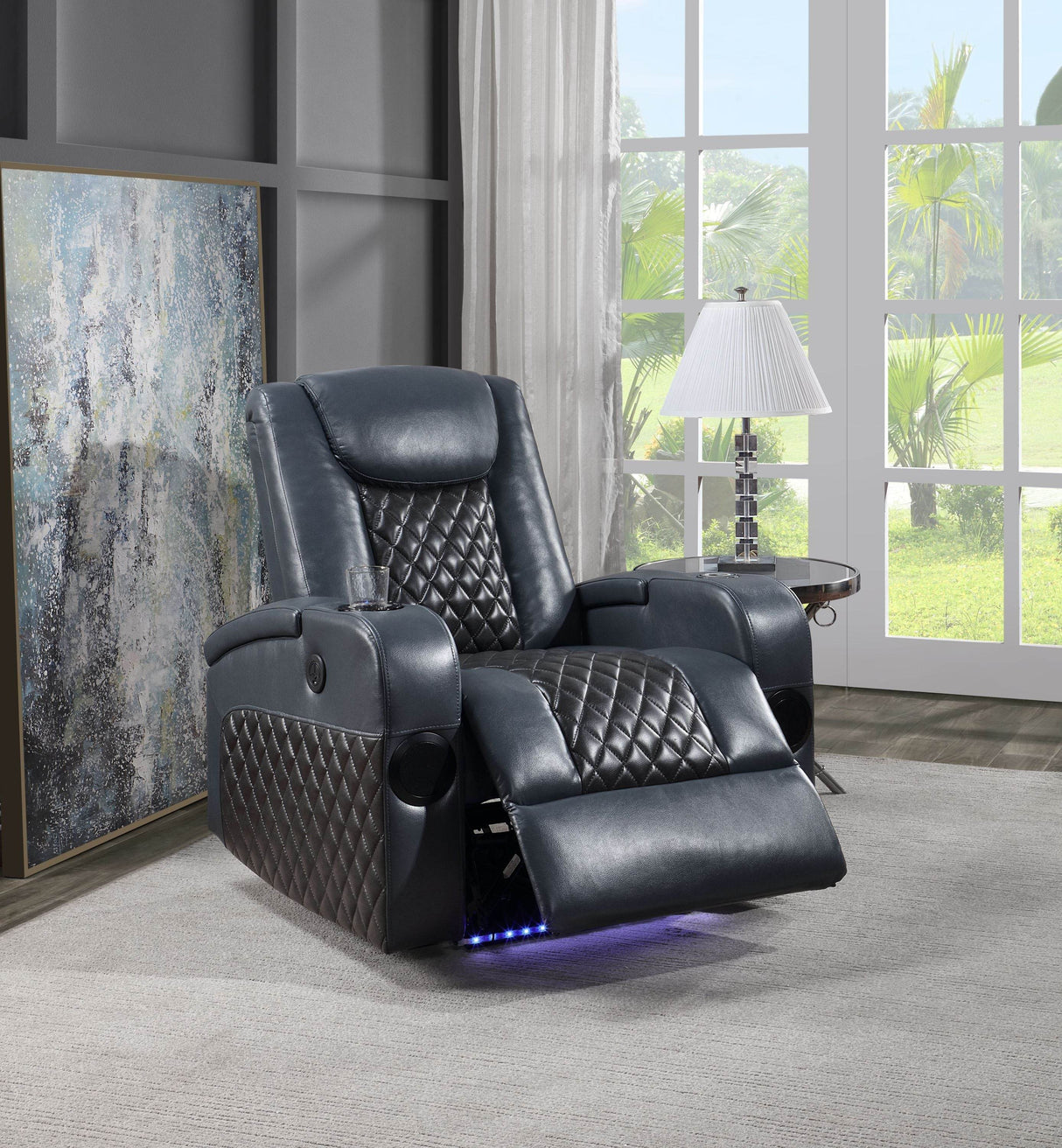 Modern Faux Leather Bluetooth Power Recliner Chair
