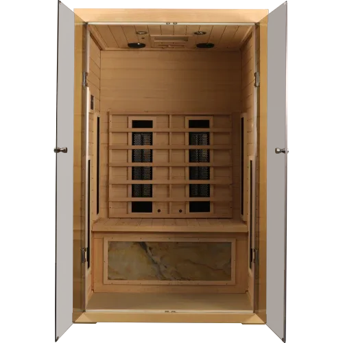 2-Person Eastern Hemlock Wood Infrared Home Sauna - Omega Lifestyles