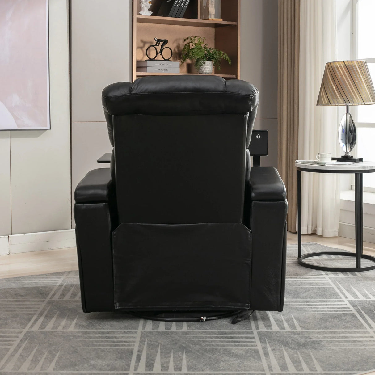 Power Reclining PU Leather Home Theater Recliner Chair - Omega Lifestyles