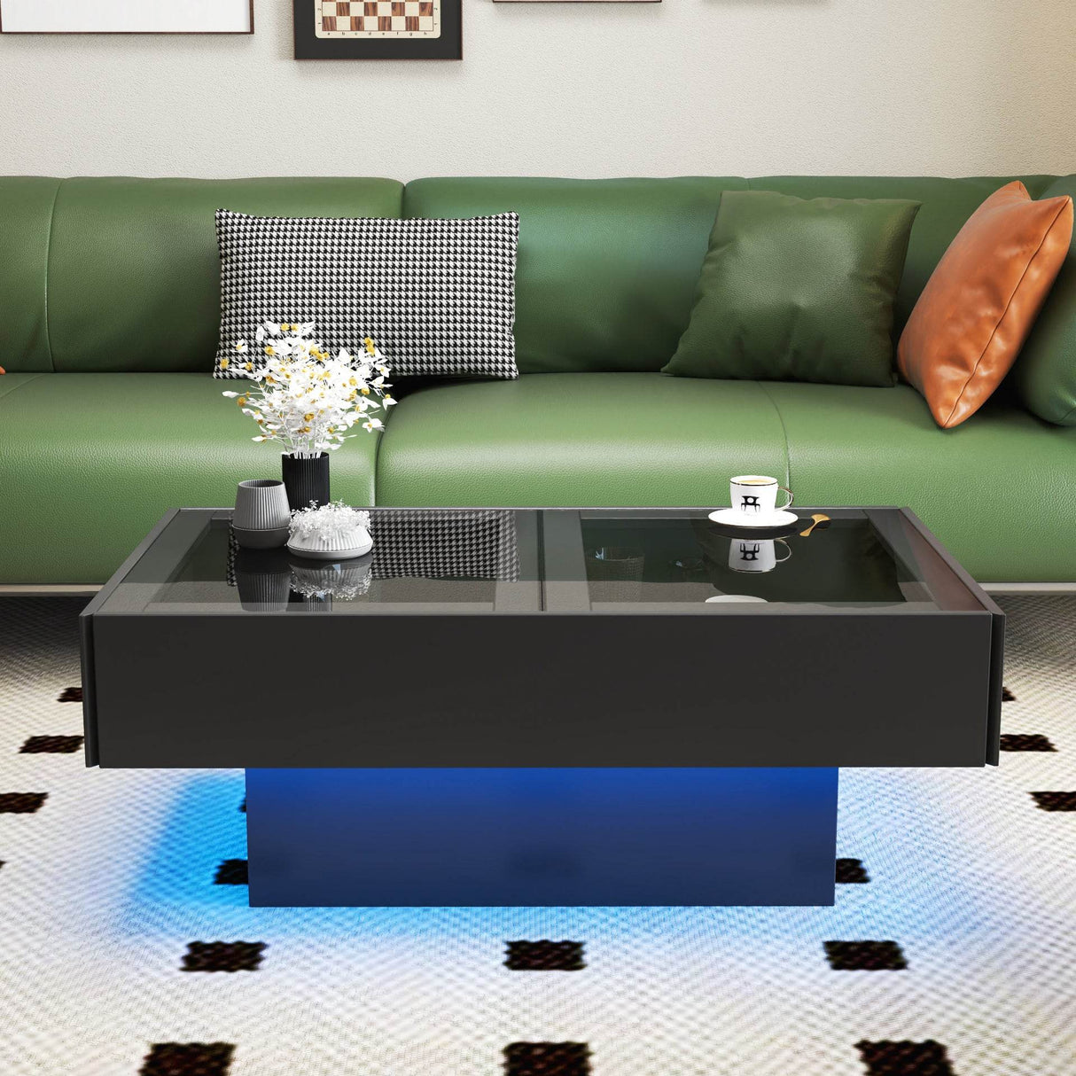 Extendable Coffee Table With Sliding Top And Storage Compartment - Sleep Galleria