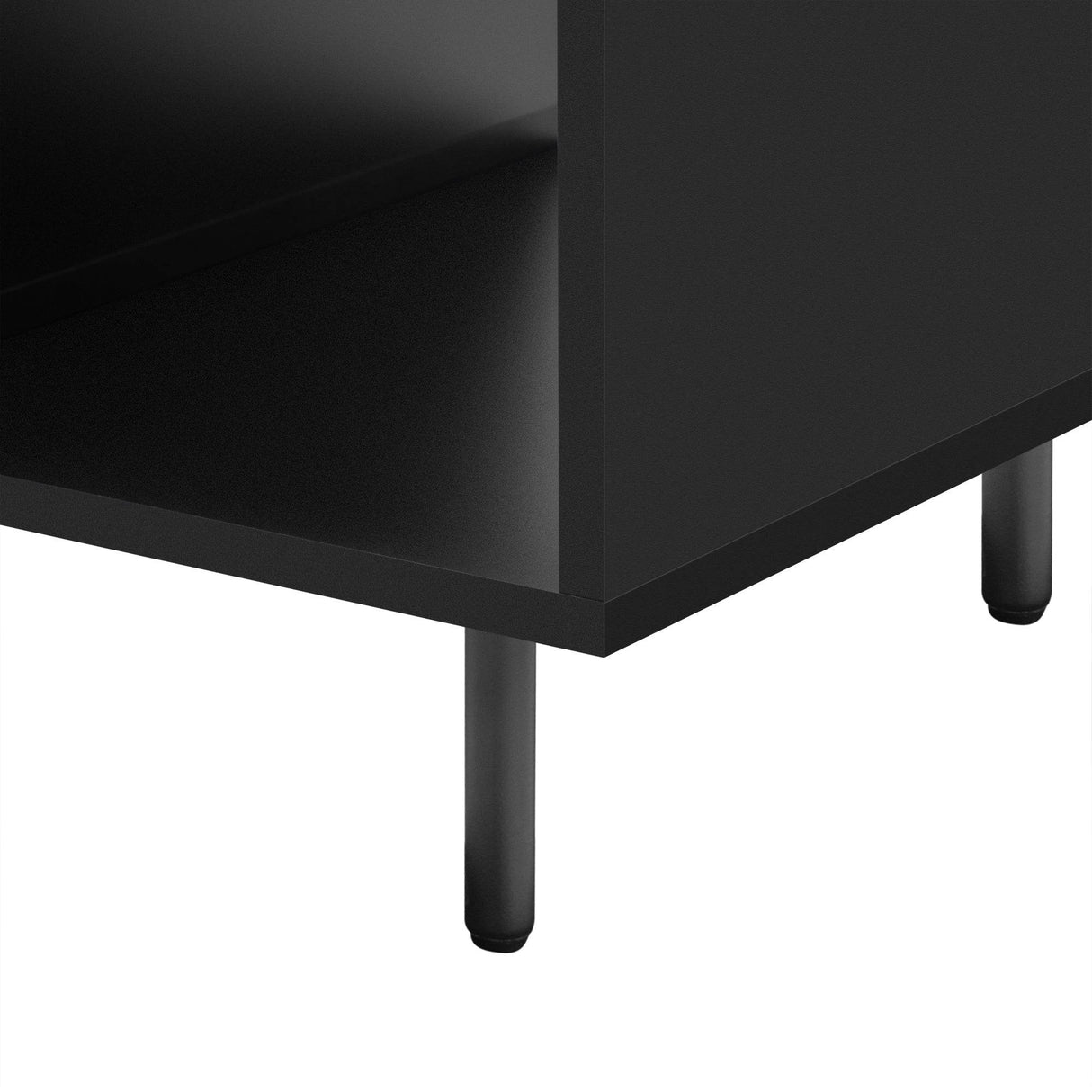 Modern Minimalist Black Grey MDF TV Stand - Sleep Galleria