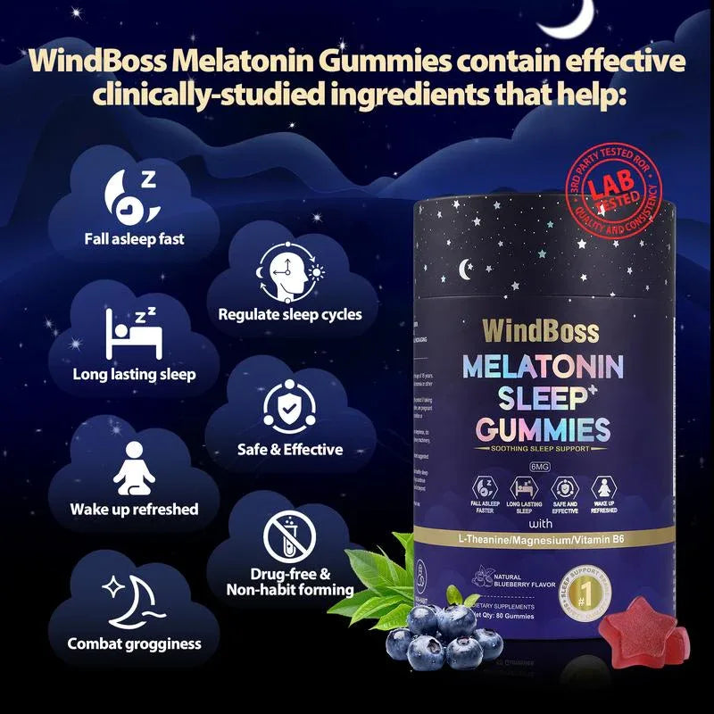 Melatonin Sleep Aid Gummies Natural Relaxation Supplement - Omega Lifestyles