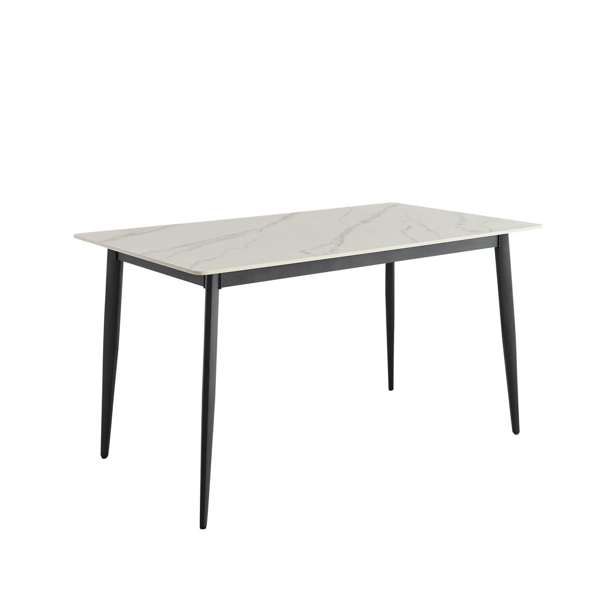 Mid Century Modern 55-Inch Round Sintered Stone Dining Table - Omega Lifestyles