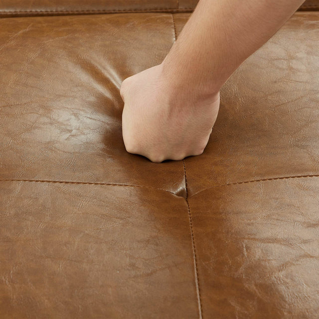 Convertible PU Leather Sofa Bed With USB Ports - Omega Lifestyles