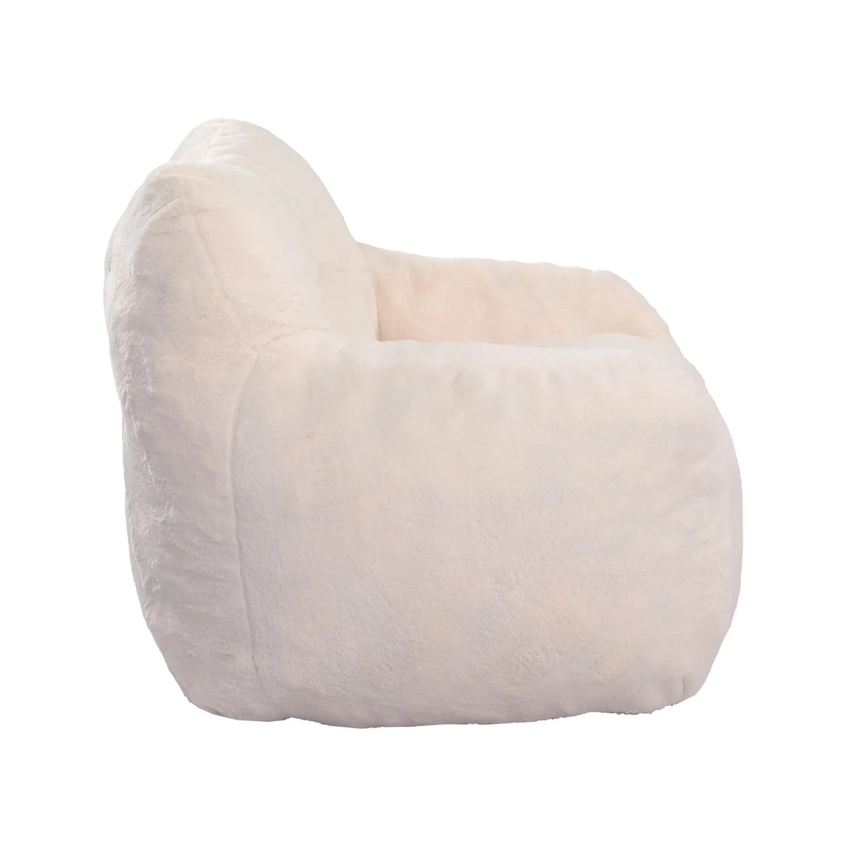 Large Faux Fur High-Density Foam Bean Bag Chair - Omega Lifestyles