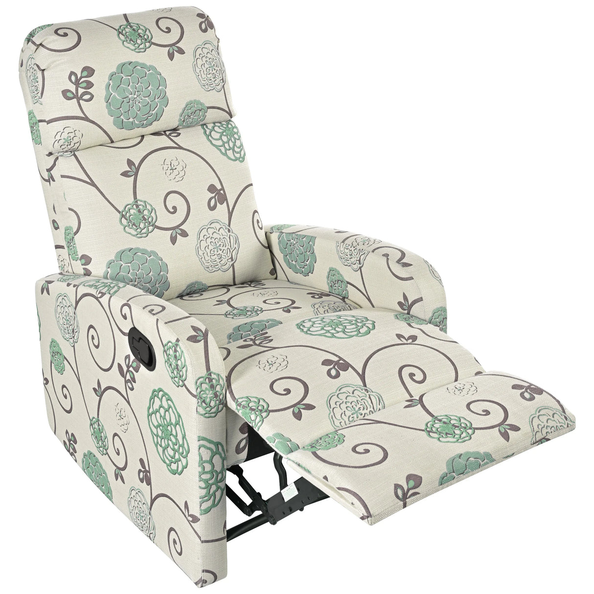 Manual Recliner Chair With Adjustable Backrest And Plush Upholstery - Omega Lifestyles