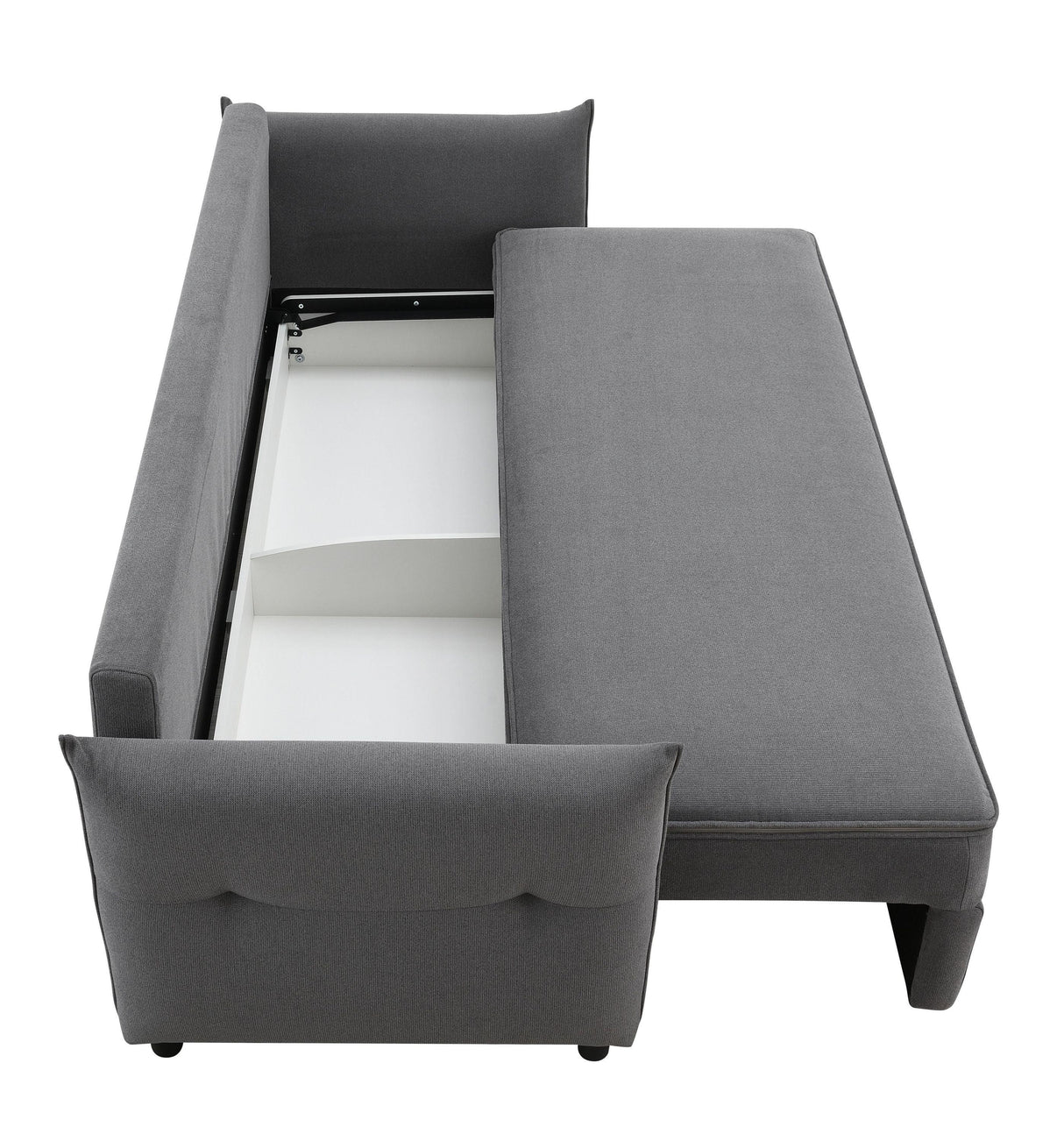 Contemporary Medium-Firm Fabric Pull-Out Sofa Sleeper With Storage - Omega Lifestyles