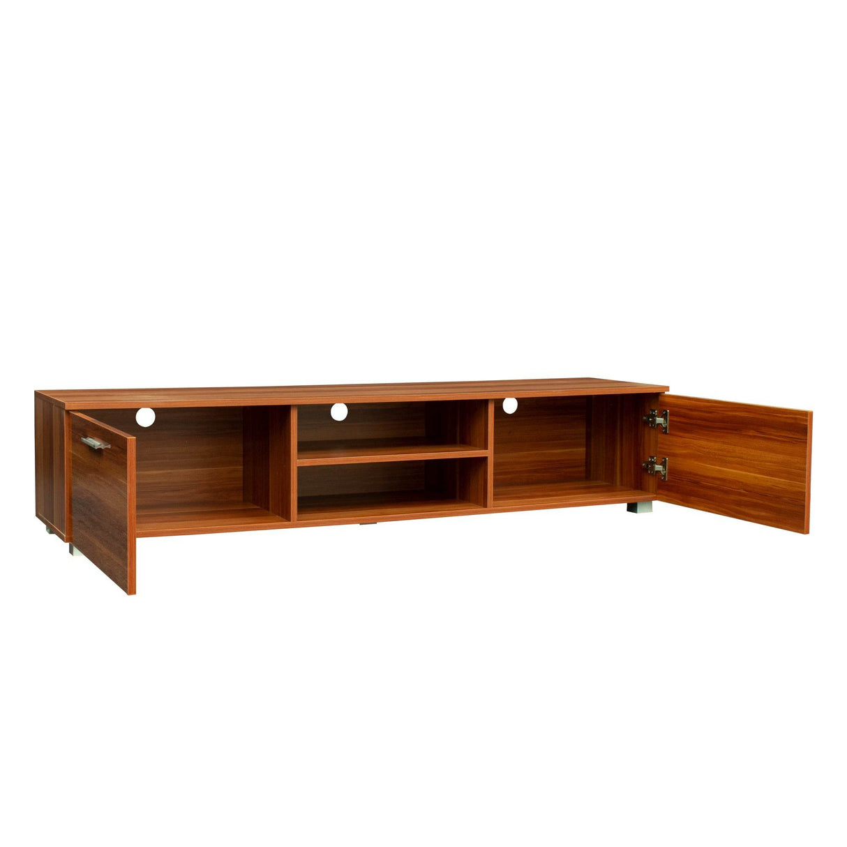 Walnut Mid-Century Media Console TV Stand - Sleep Galleria