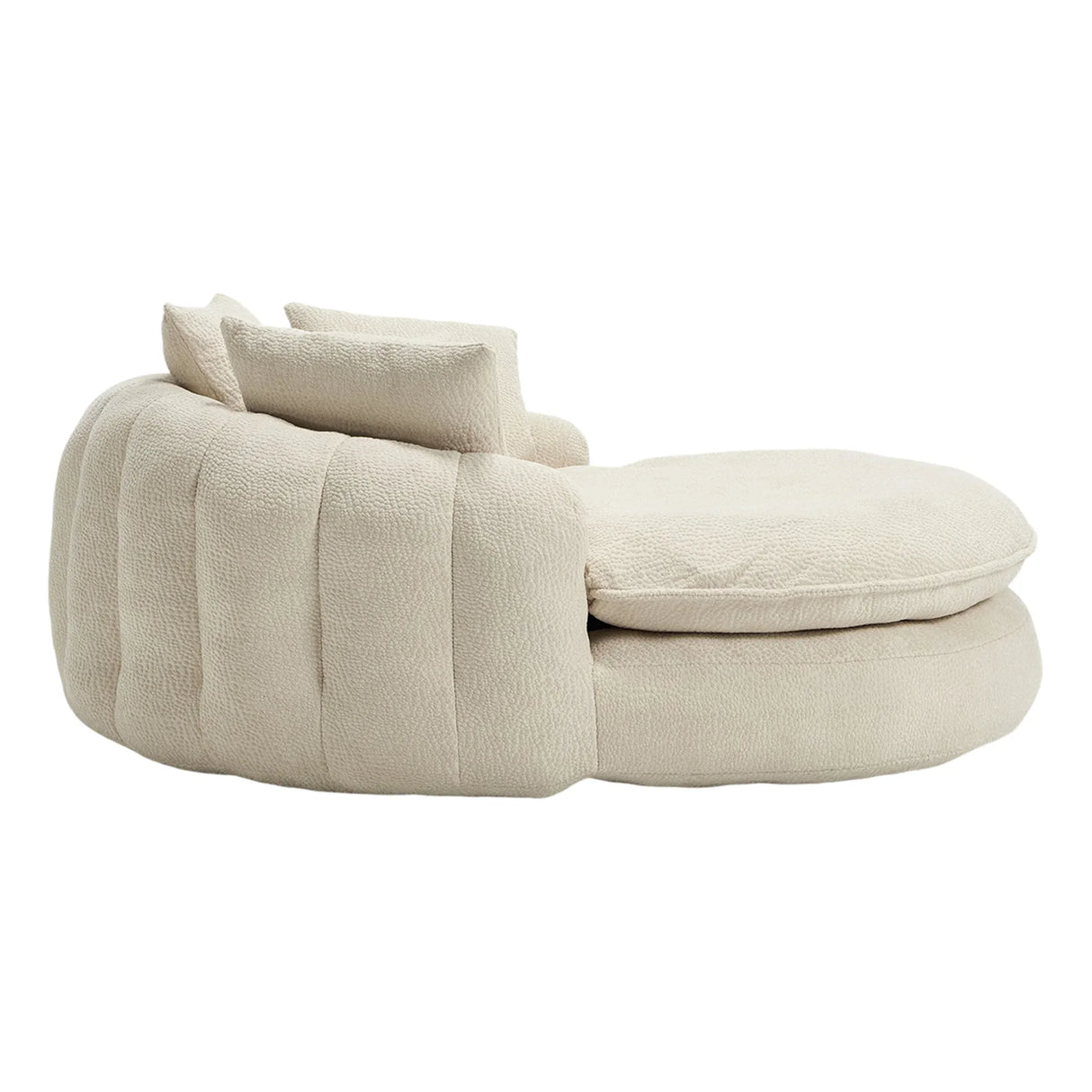 Oversized Chenille Memory Foam Bean Bag Sofa With Pillows - Omega Lifestyles