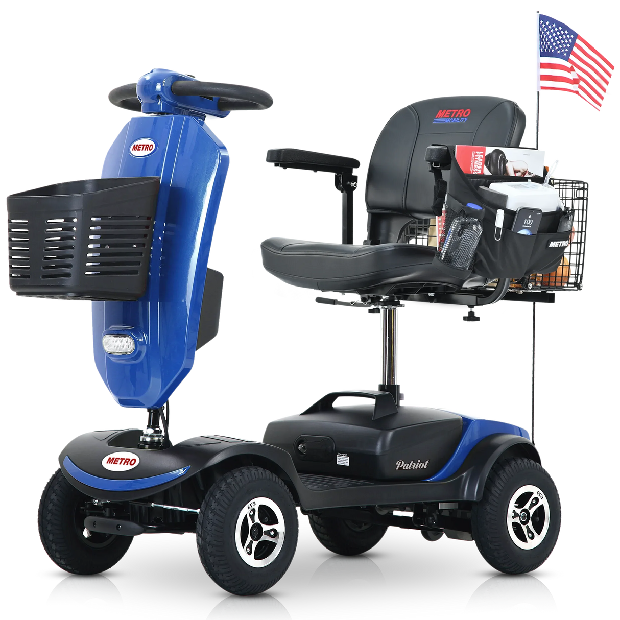 Outdoor Compact Mobility Scooter With Windshield USB Charger - Omega Lifestyles