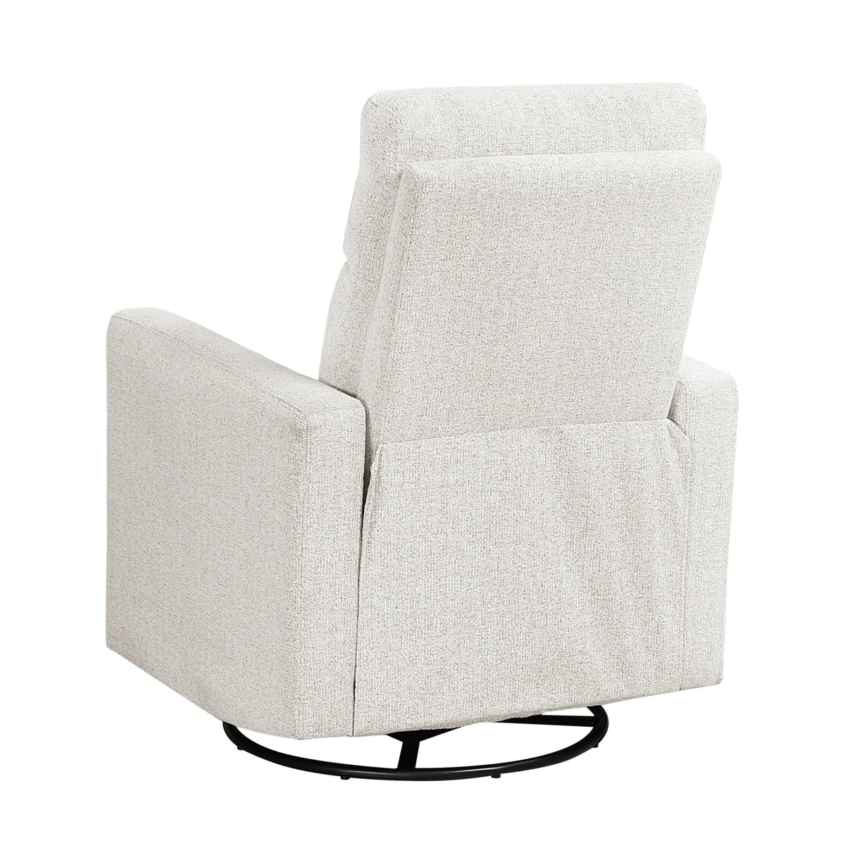 Contemporary Chenille Swivel Recliner Chair With Gliding Motion - Omega Lifestyles