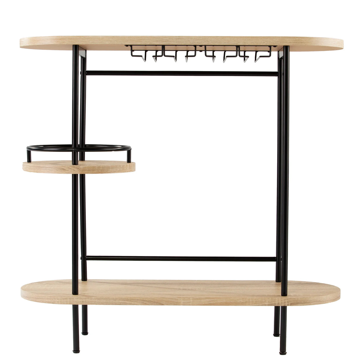 Contemporary Wine Bar Table With Glassware Storage - Omega Lifestyles