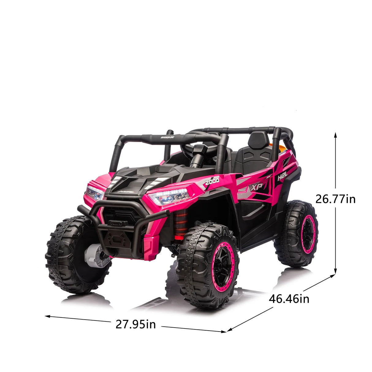 24V Dual-Seat Kids Ride-On UTV With Remote Control - Omega Lifestyles