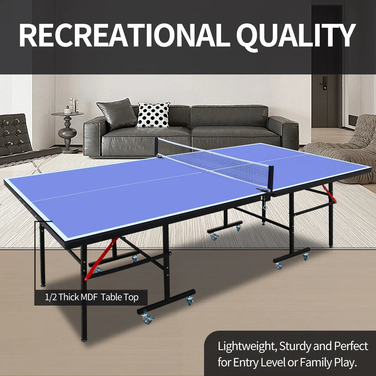 Competition Grade Foldable Indoor Table Tennis Ping Pong Table Set - Omega Lifestyles