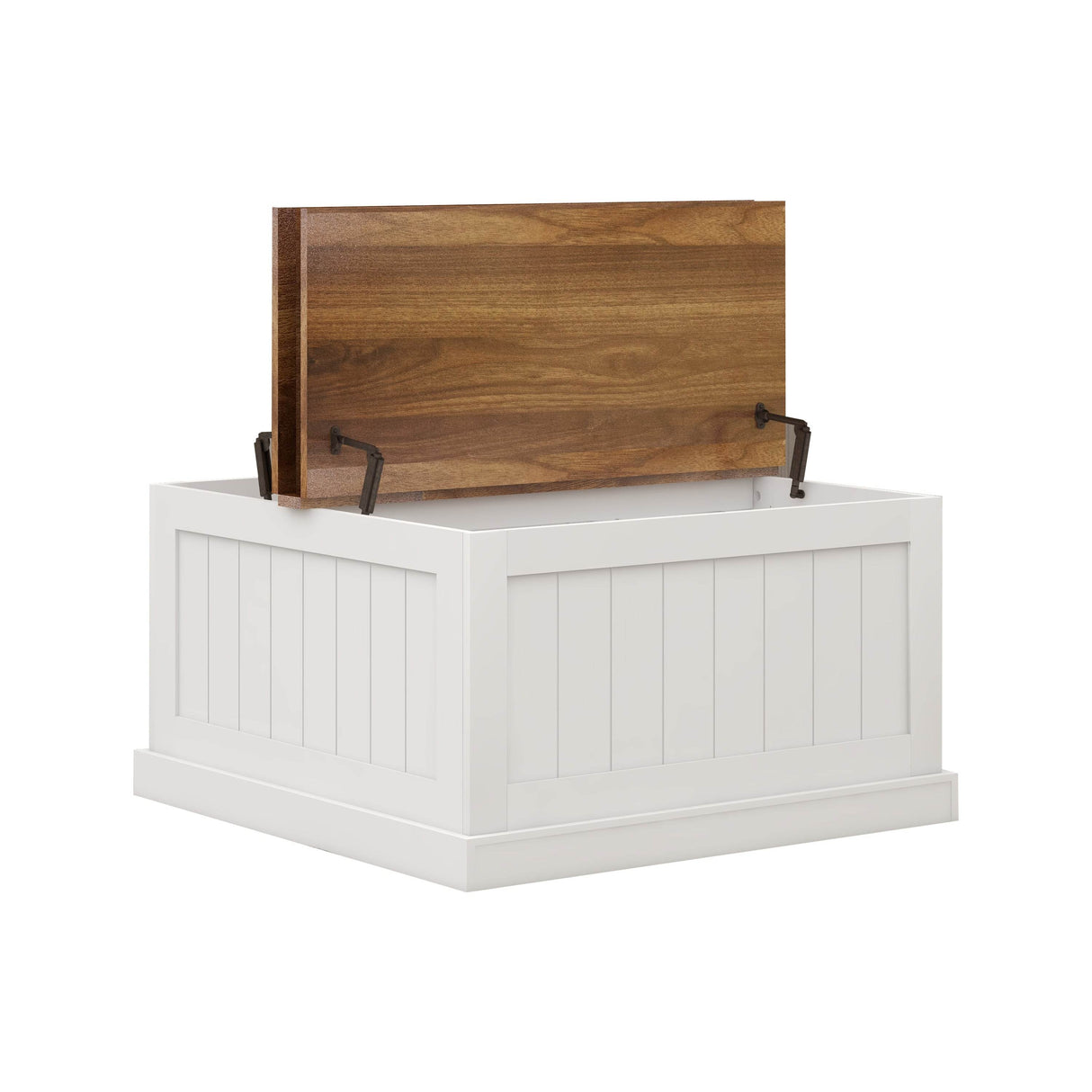 Farmhouse Style Square Coffee Table With Lift Top Storage - Sleep Galleria