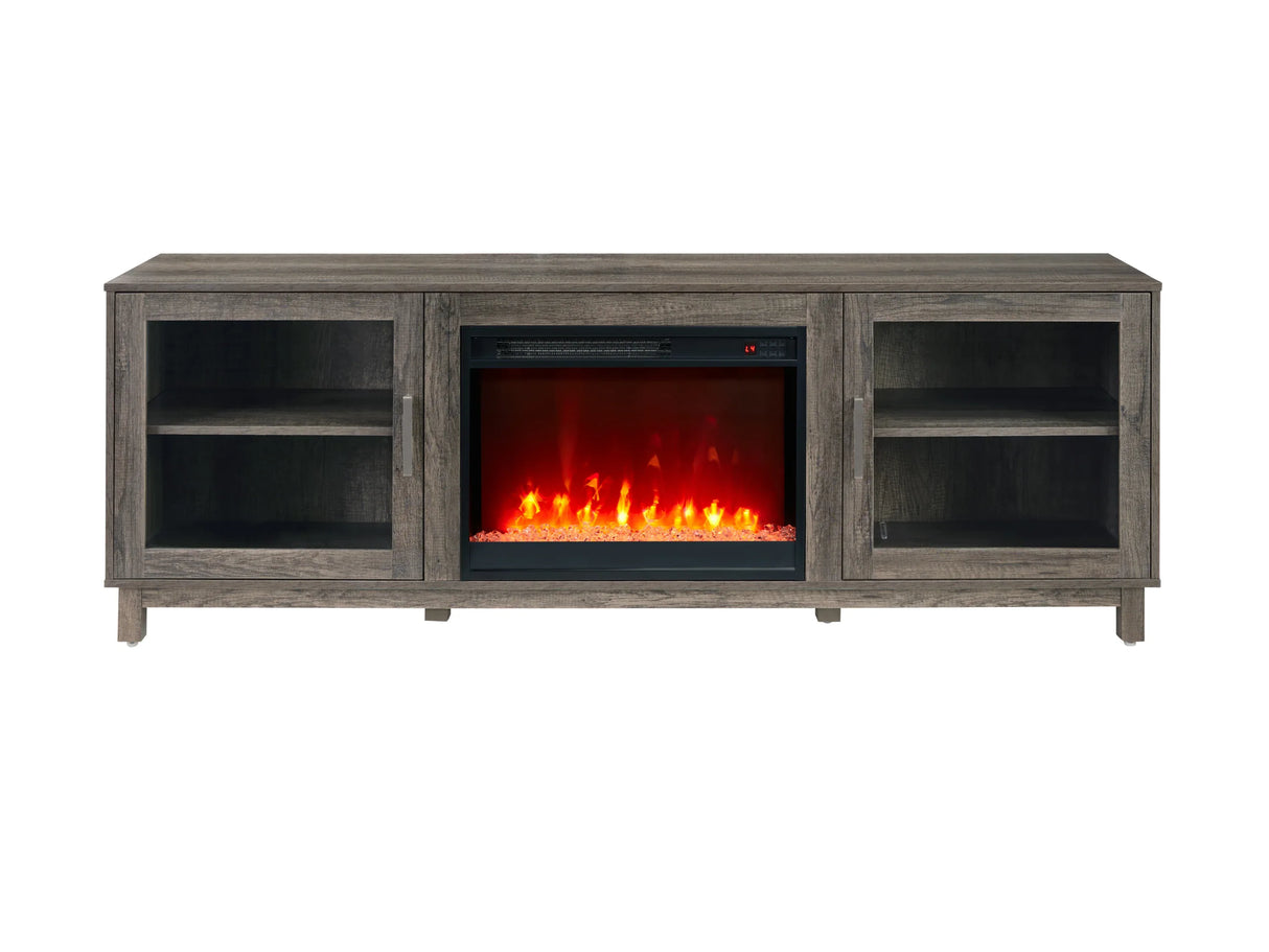 Summit Gray Fireplace TV Stand Console With Heater - Omega Lifestyles