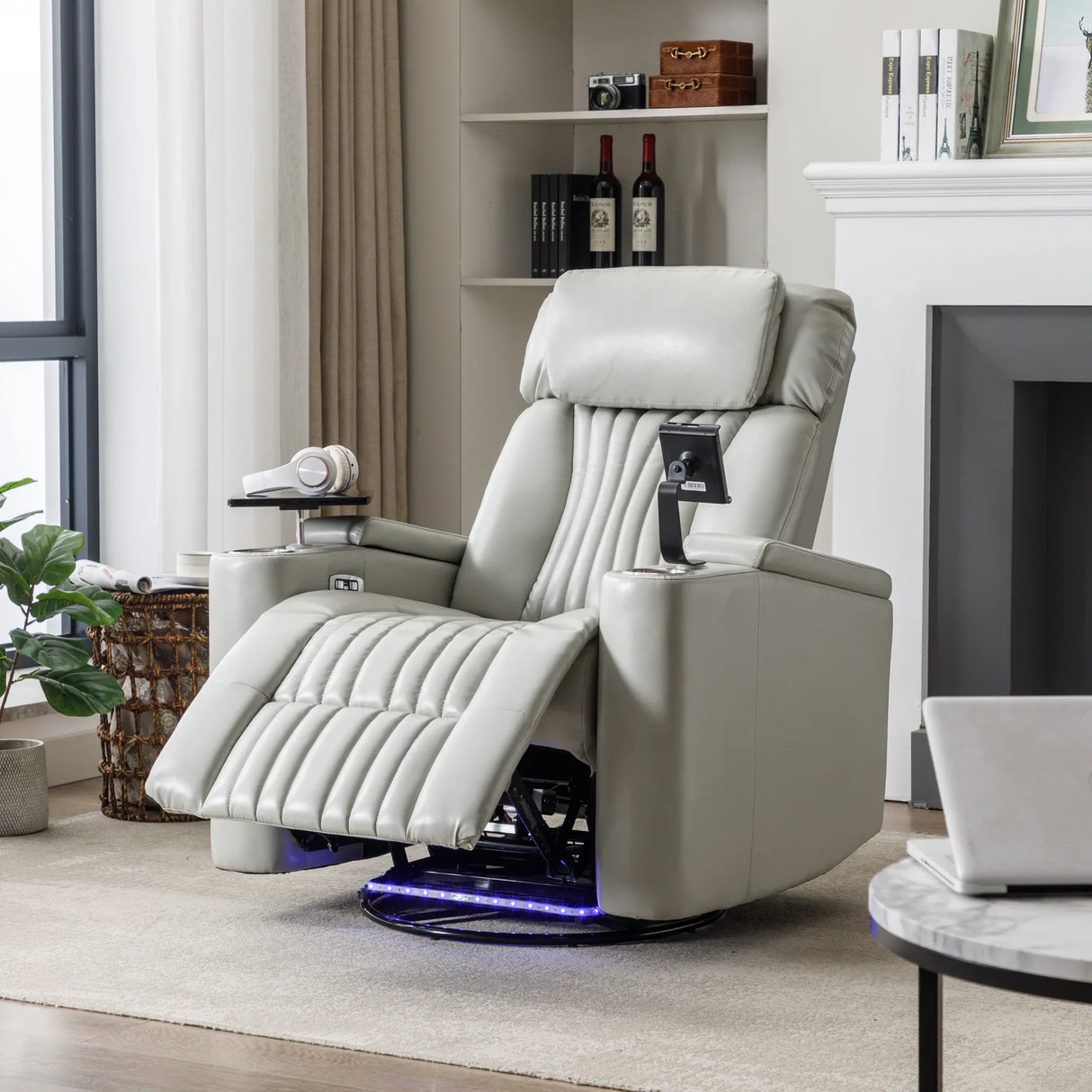 Power Recliner Chair With USB Charging Cup Holders - Omega Lifestyles