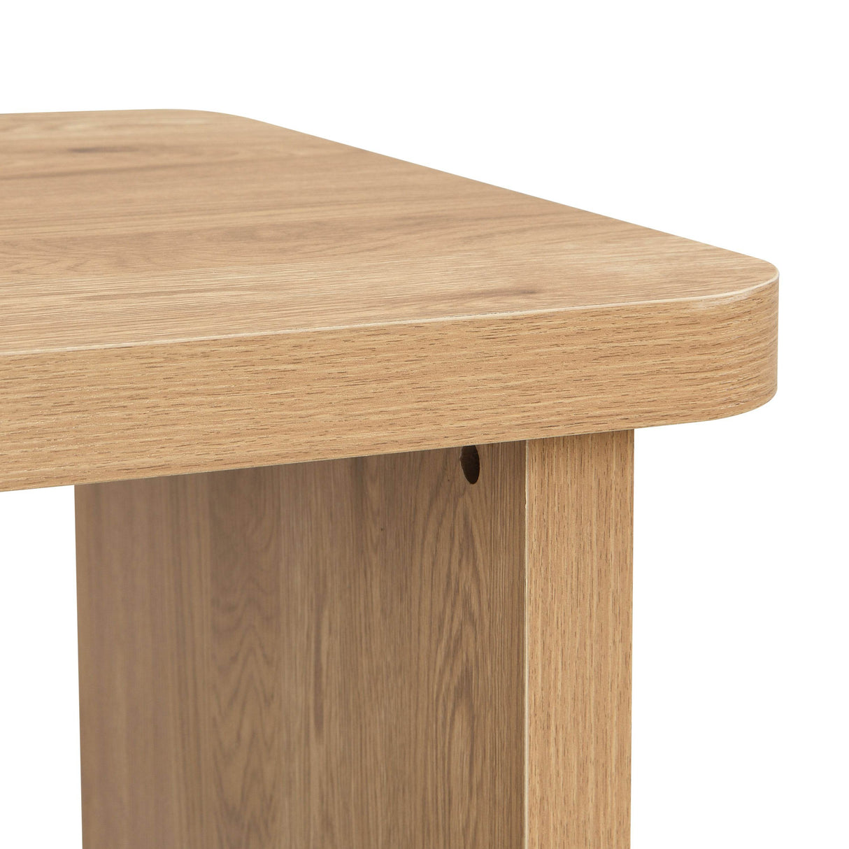 L-Shaped Oak MDF Detachable Farmhouse Coffee Table - Sleep Galleria