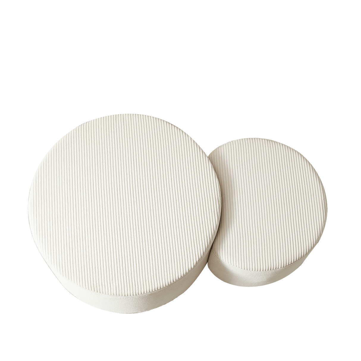 Set of 2 Upholstered Foam Ottoman Coffee Tables - Sleep Galleria