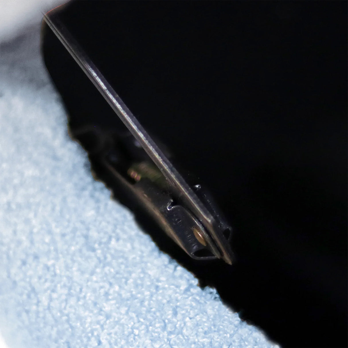 Blue Faux Fur Upholstered Storage Bench With Gold Legs - Omega Lifestyles